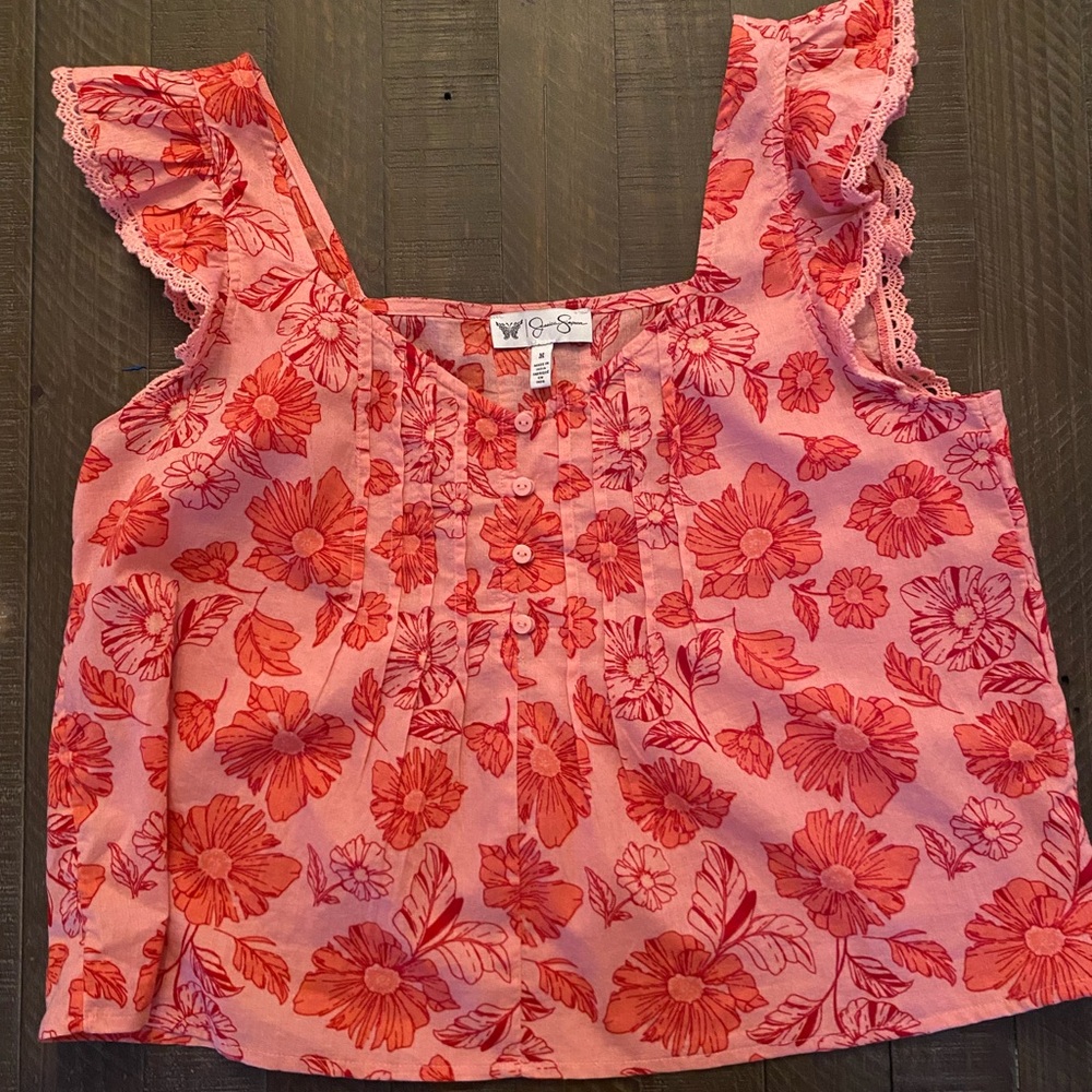 Jessica Simpson Pink Floral Camisole